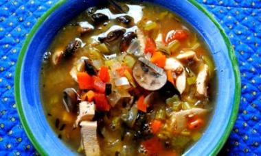 Суп с индейкой и грибами Суп пюре из шампиньонов с индейкой